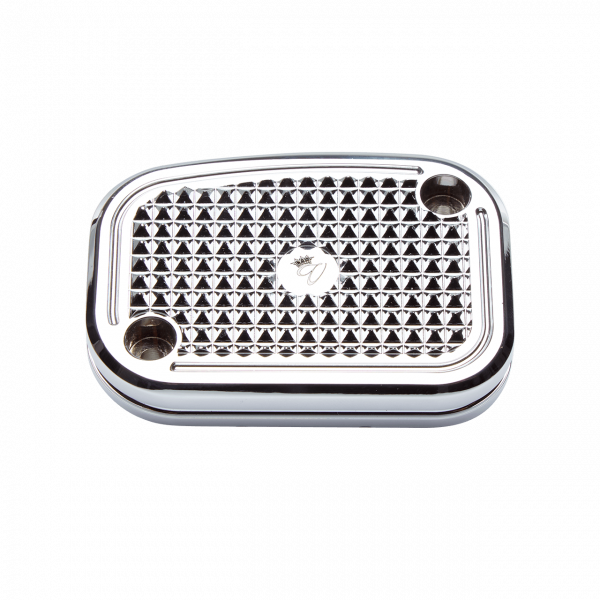 Diamond Master Cylinder Cover “Brake” Chrome