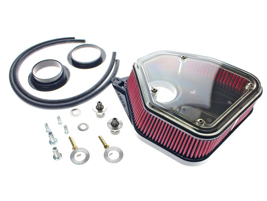 1.8in. Polycarbonate Boom Box Air Cleaner Kit – Black. Fits Touring 2017-2024 & Softail 2018-2024