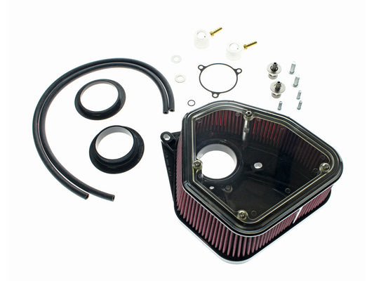 2.8in. Polycarbonate Boom Box Air Cleaner Kit – Black. Fits Touring 2017-2024 & Softail 2018-2024