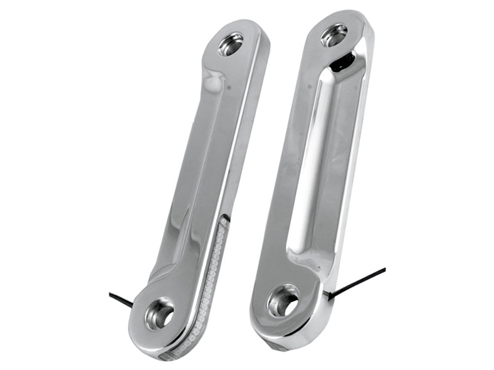 Front Indicator Turn Signal Strips with Clear Lens & Amber LED’s – Chrome. Fits Street Glide 2006-2023