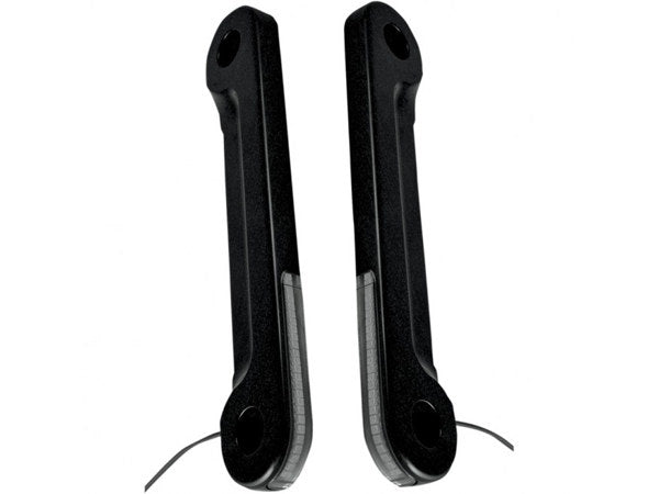 Front Turn Signal Indicator Strips with Smoked Lens & Amber LED’s – Black. Fits Street Glide 2006-2023