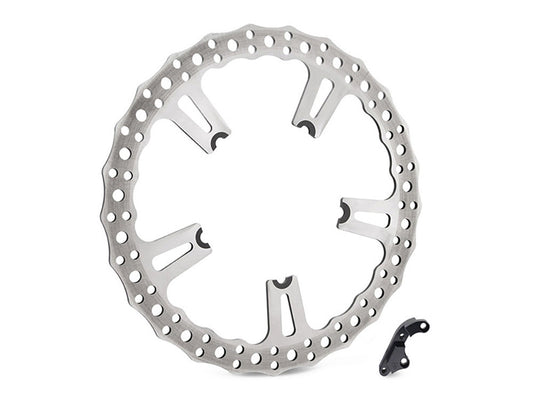 15in. Left Hand Front Jagged Big Brake Disc Rotor. Fits Dyna 2006-2017 with OEM Cast Wheel.