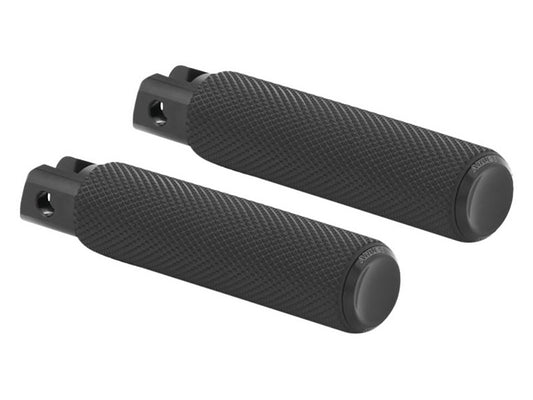 Knurled Fusion Footpegs – Black. Fits Softail 2018up Front Rider