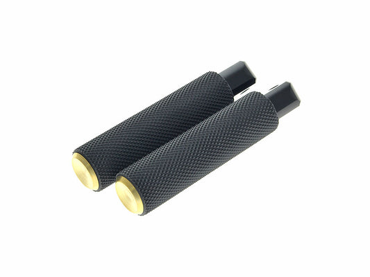 Knurled Fusion Footpegs – Brass. Fits Softail 2018up Rear Passenger.