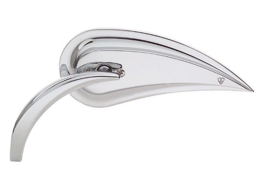 Rad III Teardrop Mirror with Die-Cast Stem – Chrome. Fits Left.