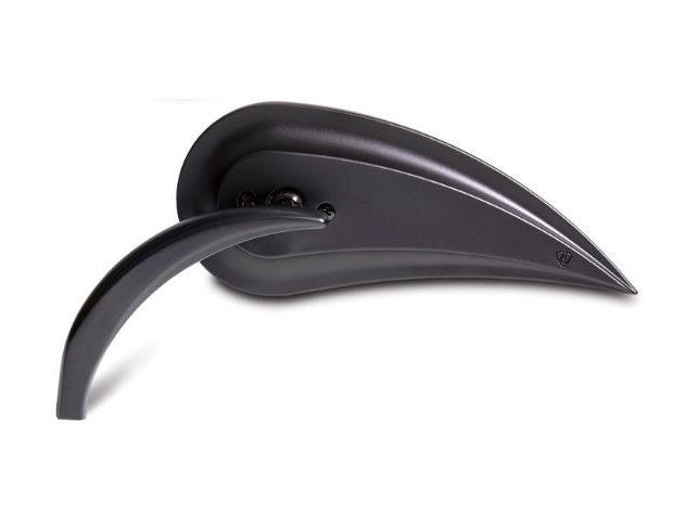 Rad III Teardrop Mirror with Die-Cast Stem – Black. Fits Left.