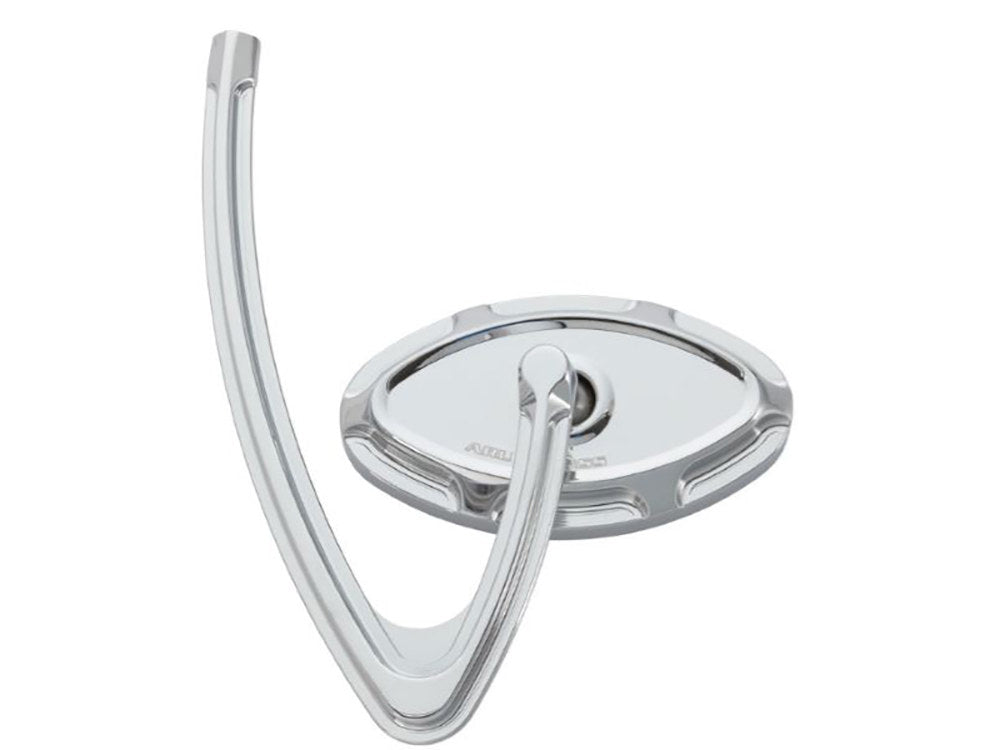 Beveled Mirror with Hanger Stem – Chrome. Fits Left.