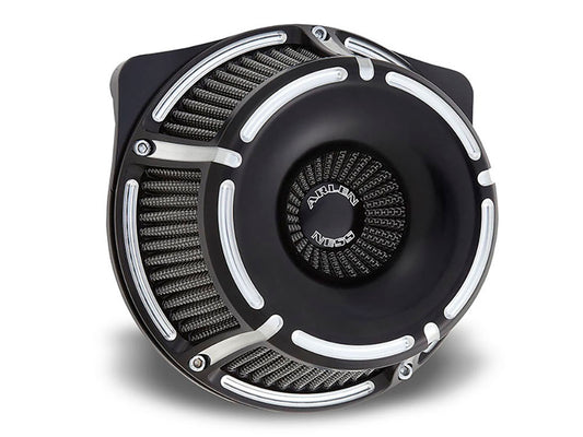 Slot Track Air Cleaner Kit – Black. Fits Sportster 1988-2021.