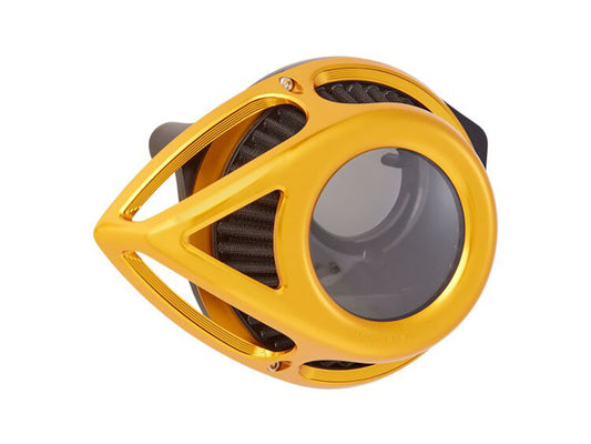 Tear Sucker Clear Air Cleaner Kit – Gold. Fits Touring 2017-2024 & Softail 2018-2024