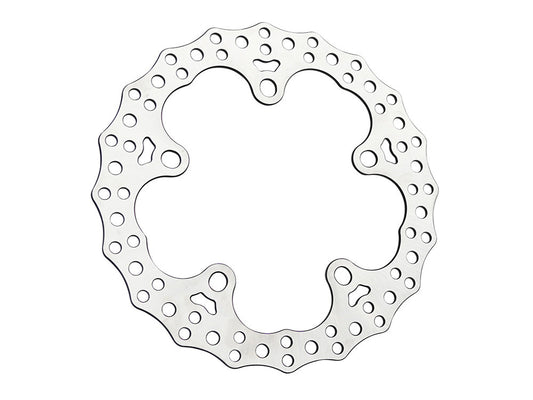 12.6in. Front Jagged Disc Rotor – Stainless Steel. Fits Touring 2024up with OEM Wheel and Spoke Mounted 320mm Rotors.