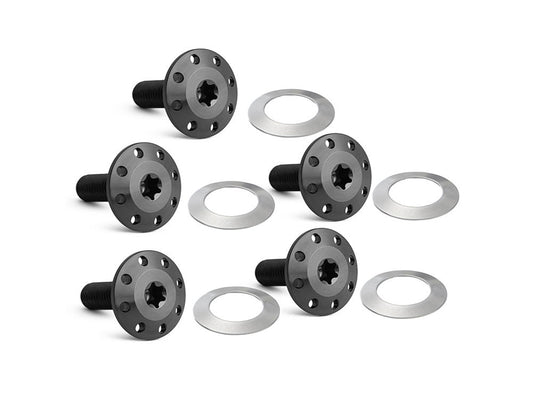 Titanium Holeshot Front Brake Rotor Bolts – Black. Fits Most Touring 2014-2024 with Spoke Mounted Disc