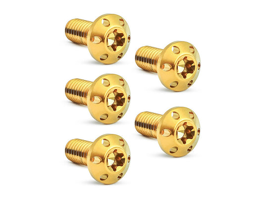 Titanium Rear Disc Rotor Bolts – Gold. Fits H-D Big Twin 1997up & Sportster 1997-2021