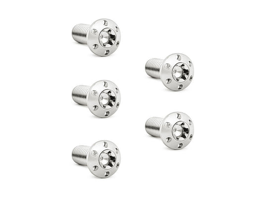 Titanium Front Disc Rotor Bolts – Polished. Fits H-D Big Twin 1984up & Sportster 1984-2021