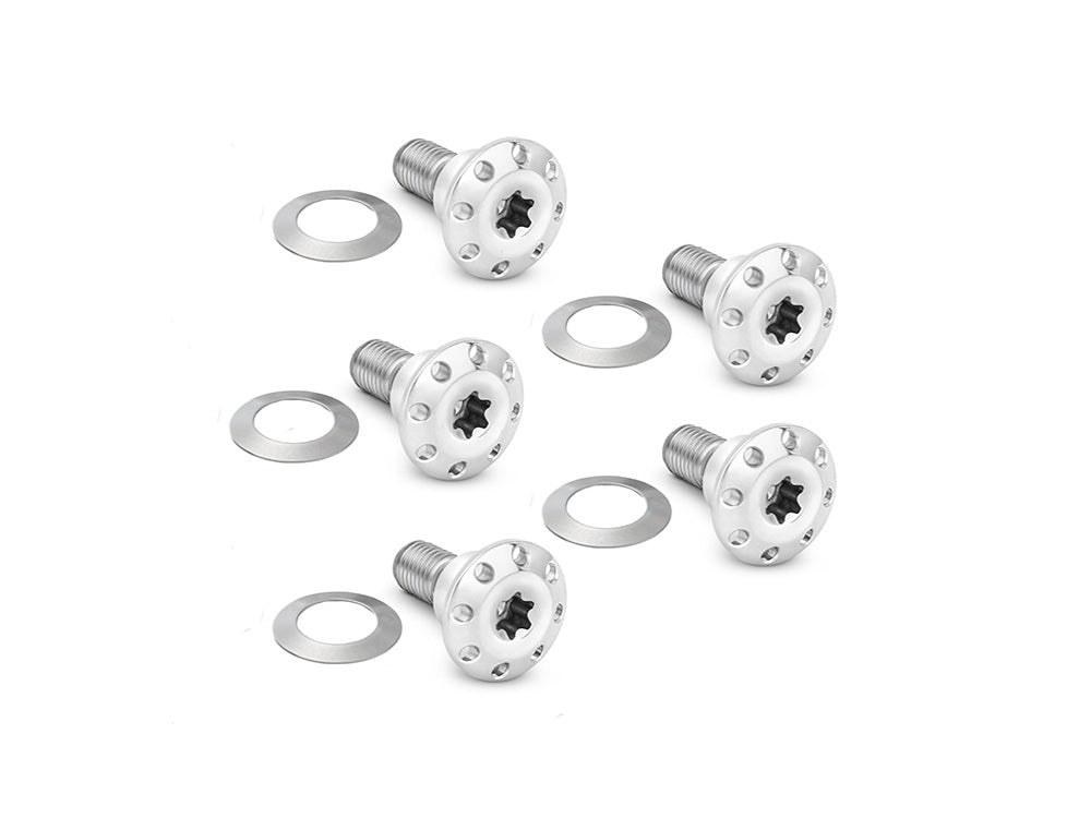 Titanium Front Disc Rotor Bolts – Polished. Fits Dyna 2006-2017 & V-Rod 2002-2017