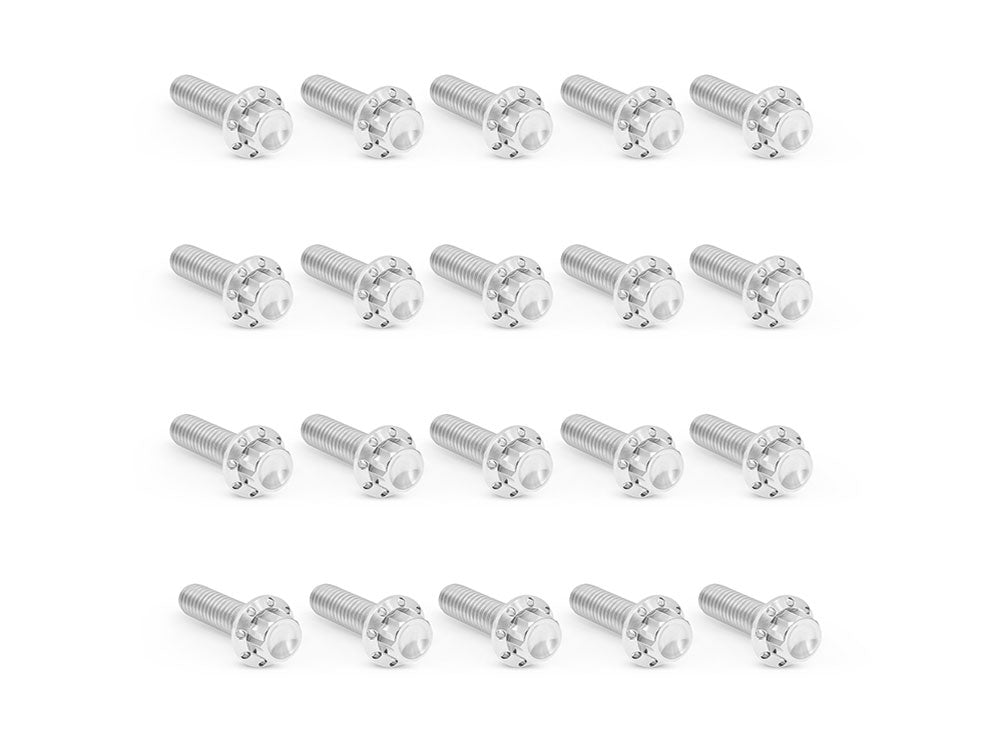 Titanium 12-Point Rocker Cover Bolt Kit – Polished. Fits Milwaukee-Eight 2017up