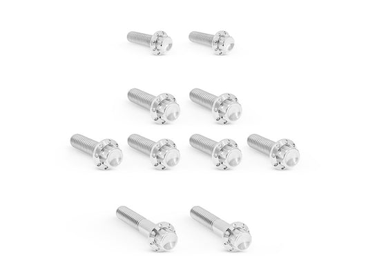 Titanium 12-Point Transmission Side Cover Bolt Kit – Polished. Fits Touring 2007-2016, Softail 2007-2017 & Dyna 2006-2017
