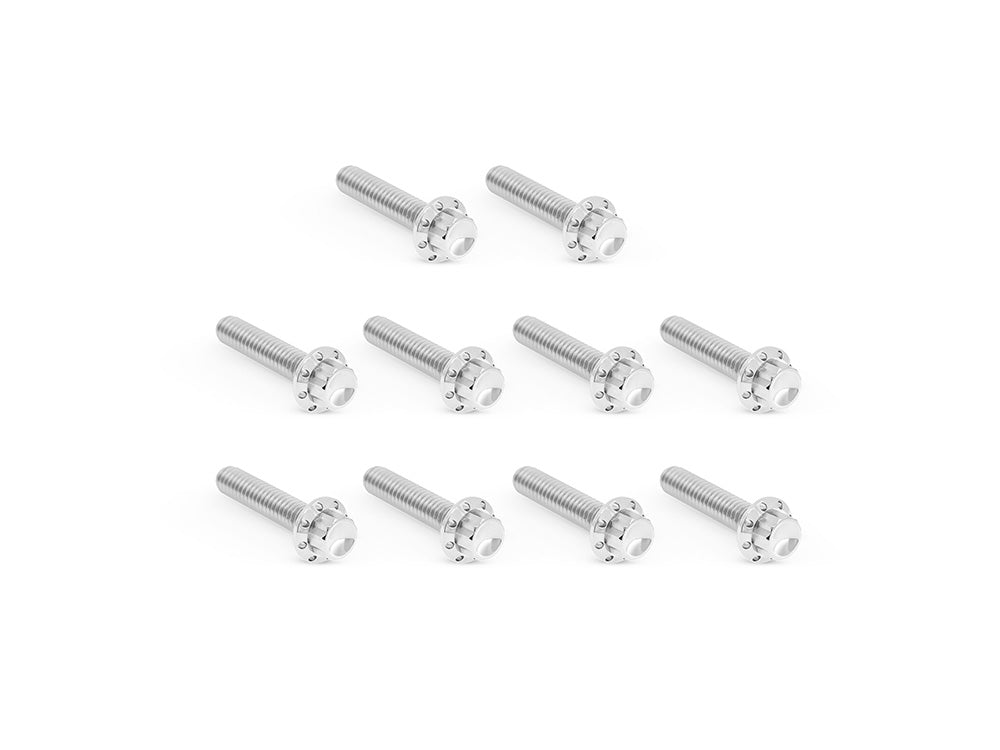 Titanium 12-Point Cam Cover Bolt Kit – Polished. Fits Twin Cam 1999-2017