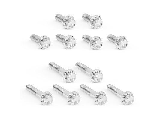 Titanium 12-Point Rocker Cover Bolt Kit – Polished. Fits Twin Cam 1999-2017