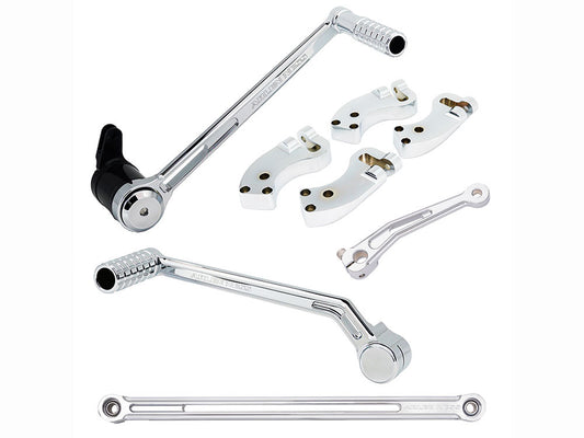 +3in. Extended Reach Foot Control Kit – Chrome. Fits Touring 2008up