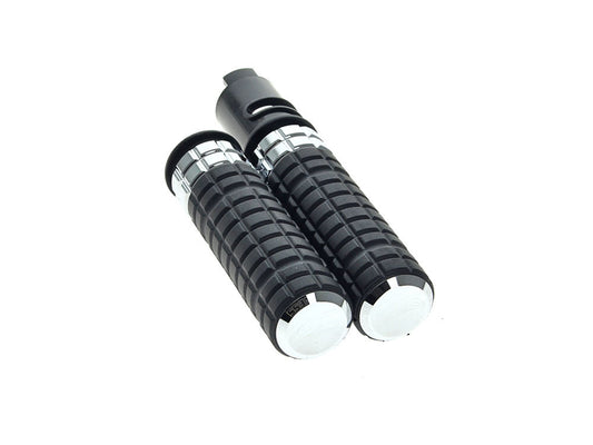 Speedliner Handgrips – Chrome. Fits CVO Touring 2023up, Street Glide & Road Glide 2024up, Touring 2025up & Softail 2025up