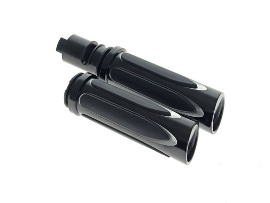 Deep Cut Comfort Handgrips – Blk. Fits CVO Touring 2023up, Street Glide & Road Glide 2024up, Touring 2025up & Softail 2025up