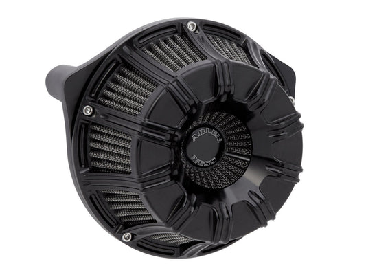 10-Gauge Air Cleaner Kit – Black. Fits Big Twins 1999-2017 with CV Carb or Cable Operated Delphi EFI.