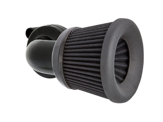 Velocity 90° Air Cleaner Kit – Black. Fits Sportster 1988-2021.