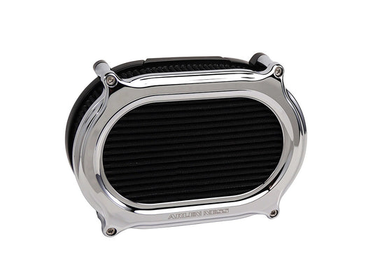 Stage 2 Oval Performance Air Filter Upgrade Kit – Chrome. Fits Touring 2017-2024 & Softail 2018-2024 with Ventilator/Oval Air Cleaner