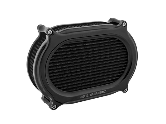 Stage 2 Oval Performance Air Filter – Black. Fits CVO Touring 2023up, Street Glide & Road Glide 2024up, Touring 2025up & Softail 2025up
