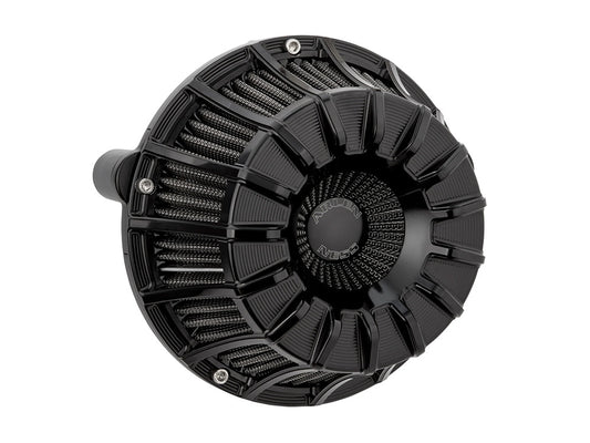 15-Spoke Air Cleaner Kit – Black. Fits CVO Touring 2023up, Street Glide & Road Glide 2024up, Touring 2025up & Softail 2025up
