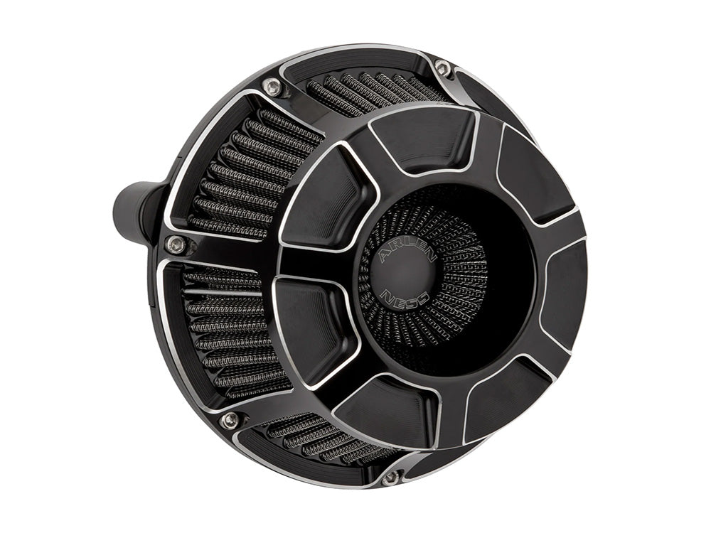 Beveled Air Cleaner Kit – Black. Fits CVO Touring 2023up, Street Glide & Road Glide 2024up, Touring 2025up & Softail 2025up