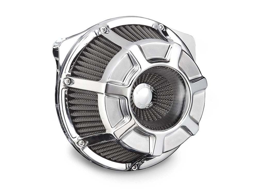 Beveled Air Cleaner Kit – Chrome. Fits CVO Touring 2023up, Street Glide & Road Glide 2024up, Touring 2025up & Softail 2025up