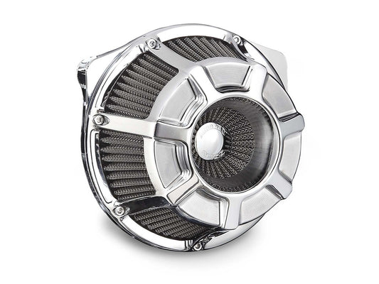 Beveled Air Cleaner Kit – Chrome. Fits CVO Touring 2023up, Street Glide & Road Glide 2024up, Touring 2025up & Softail 2025up