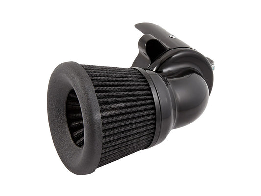 90 Degree Velocity Air Cleaner Kit – Black. Fits Indian Touring & Cruiser 2014up with 111ci or 116ci Thunderstroke Engines.