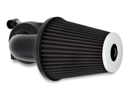 90deg Monster Sucker Air Cleaner Kit – Black. Fits Touring 2017up & Softail 2018up.