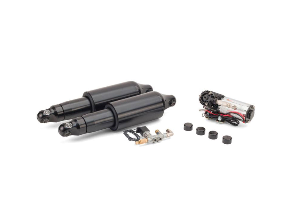 Rear Air Shock Absorbers – Black. Fits Touring 2009up.