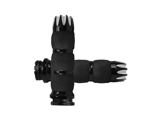 Excalibur Air Cushion Handgrips – Black. Fits H-D with Throttle Cable.