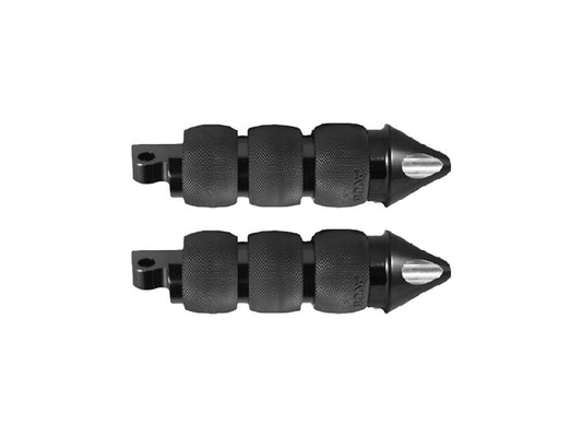 Spike Air Cushion Footpegs – Black. Fits H-D.