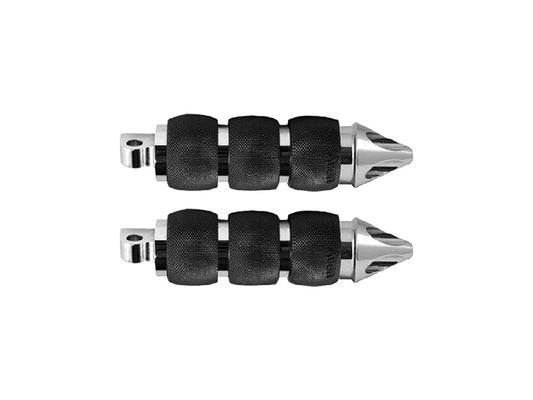 Spike Air Cushion Footpegs – Chrome. Fits H-D.