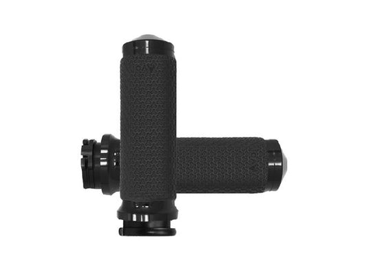 Medium Memory Foam Handgrips – Black. Fits H-D with Throttle Cable.