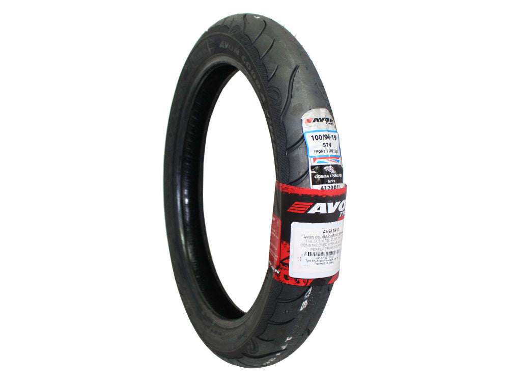 Avon Cobra Chrome 19in. Front Tyre. 100/90-V19 AV91.