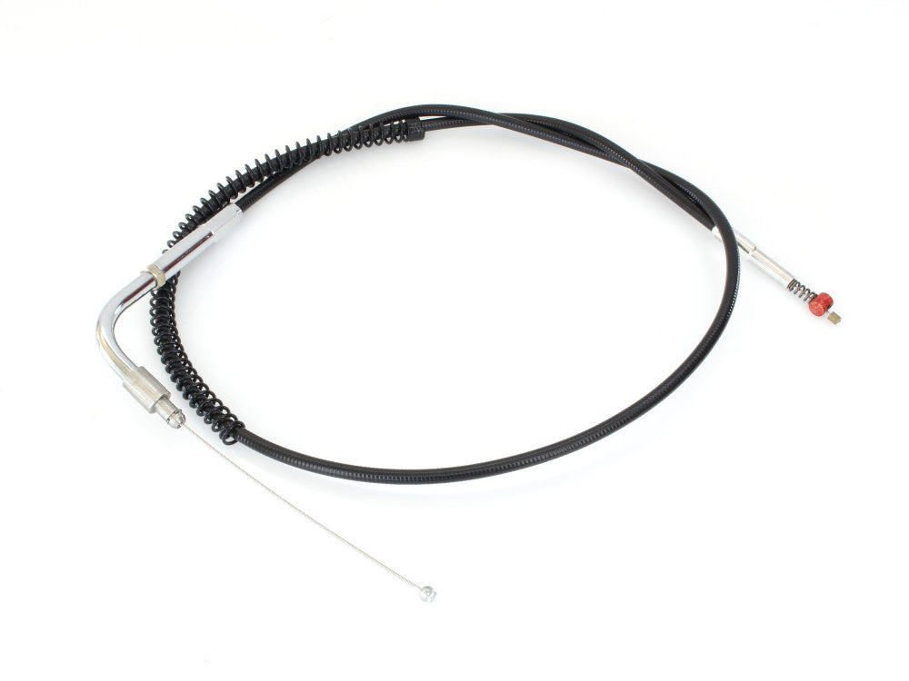 Black Vinyl Idle Cable. Fits Big Twin 1996-2017. 31.5in. Long.