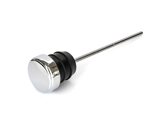 Oil Tank Dipstick – Chrome. Fits 4Spd Big Twin 1970-1986, Sportster 1970-1978, FXR 1982-1983 & FLT 1980-1986.