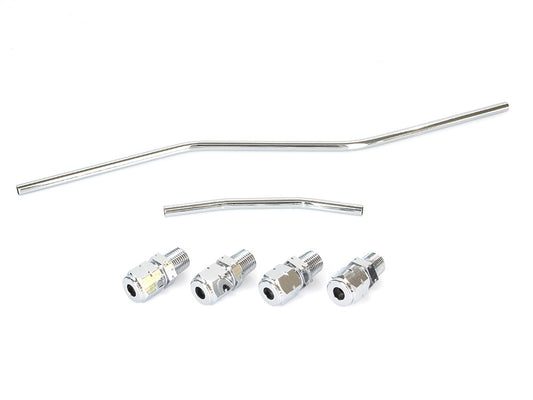 Rocker Oil Line Kit – Chrome. Fits Big Twin 1966-1984.