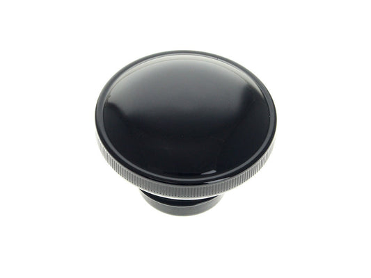 Right Hand Vented Screw-In Fuel Cap – Gloss Black. Fits H-D 1982-1995