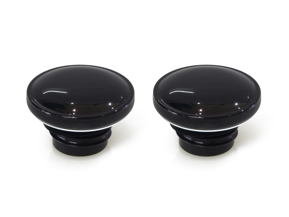 Screw-In Fuel Caps – Gloss Black. Fits H-D 1982-1995.