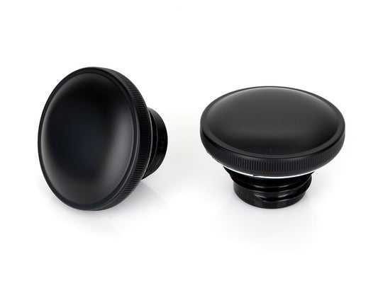 Screw-In Fuel Caps – Matte Black. Fits H-D 1982-1995.