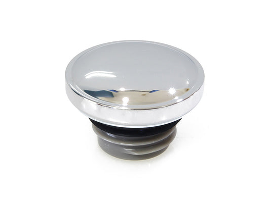 Right Hand Vented Screw-In Fuel Cap – Chrome. Fits H-D Big Twin 1996up & Sportster 1996-2021.