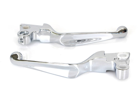 Wide Style Hand Levers – Chrome. Fits H-D 1982-1995.