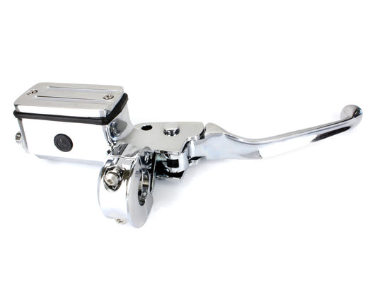 Front Brake Master Cylinder – Chrome. Fits Big Twin & Sportster 1982-1995 Models with Single Disc Rotor.